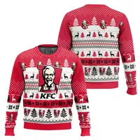 Christmas Ugly Hoodie, KFC Grandpa Snow Christmas Tree, Deer Festival Pattern Warm Product Comfortable Matching, Free Color Rich