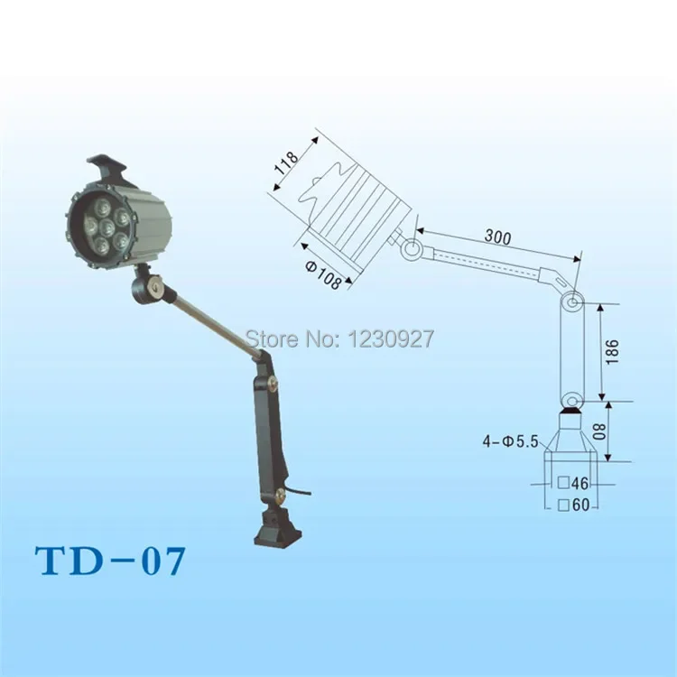 High qulity  12W 110V/220V waterproof  LED long arm Fold working lamp / machine work lights / Lighting / equipment lamp