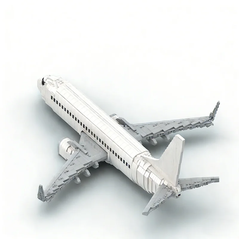 2673 pièces de briques d'avion Boeing 737-800 MOC, blocs de construction modulaires personnalisables, technologie de briques, jouet simple à monter soi-même pour enfants, cadeau de Noël