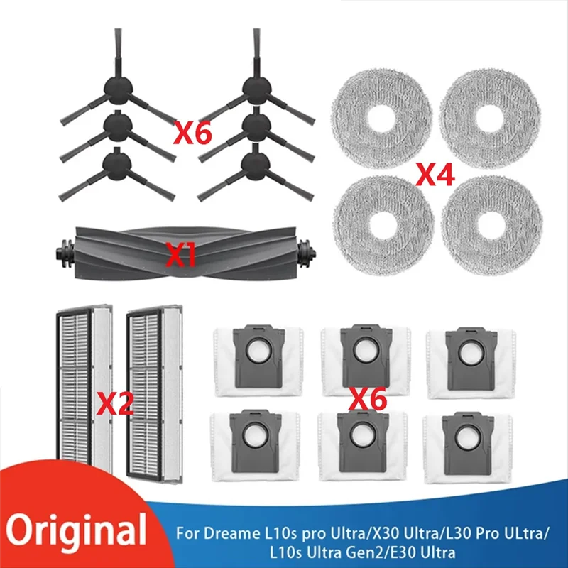 【Berserk】19 шт. комплект щеток и фильтров L30 Pro L10S Gen2 E30 Ultra, аксессуары для пылесоса