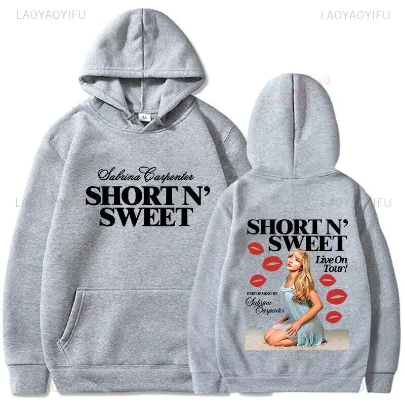 Sabrina Carpenter ShortNSweet Live on Tour 2024 Hoodies Pullover Pogue Life Casual for Daily Wear and Casual Outings