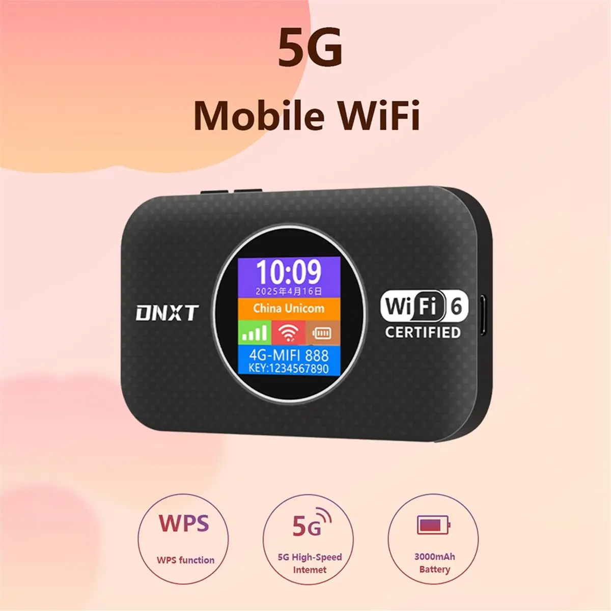 A26Z  MF967 4G Router SIM Card Slot 5G Wifi 3000mAh Mobile Pocket Wifi Mifi Type-C 4G Modem 300mbps Portable Wifi Router - view 5