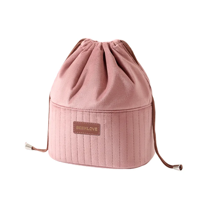 

Вместительная дорожная косметичка-органайзер, водонепроницаемая, из бархата, с завязками, легкая, портативная