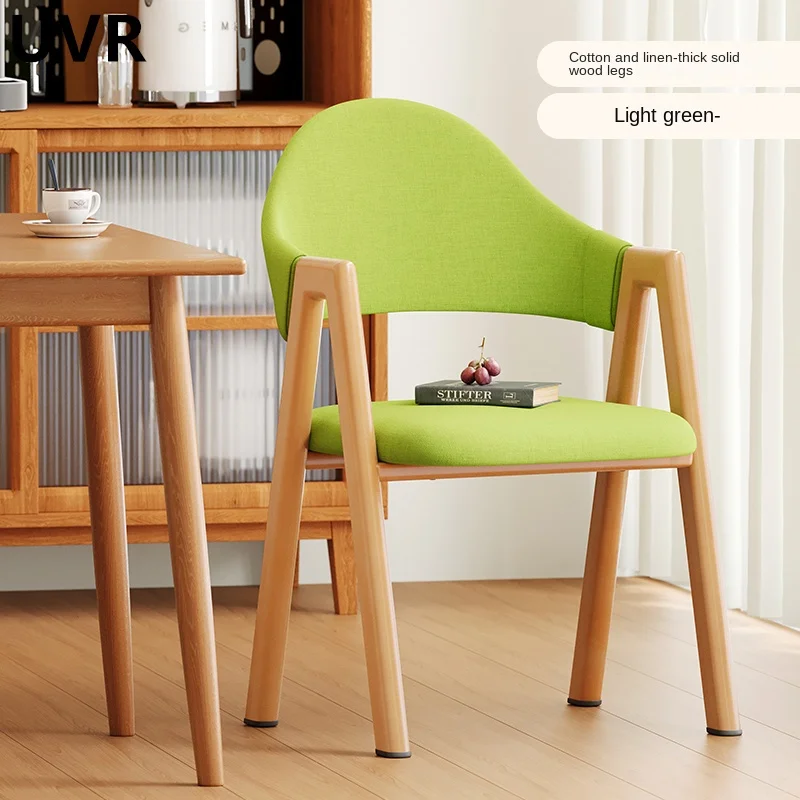 UVR Modern Simple Stool Armchair Backrest Chair Solid Wood Dining Chairs Table Chairs Domestic Senior Desk Chairs A-Line Chairs