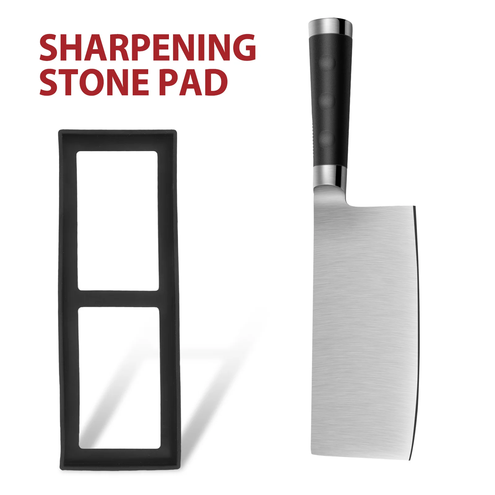 عدم الانزلاق سيليكون حصيرة أدوات المطبخ الحرس سكين حامل شعرية صينية سوداء مكافحة زلة شحذ حامل الحجر سكين شحذ #3