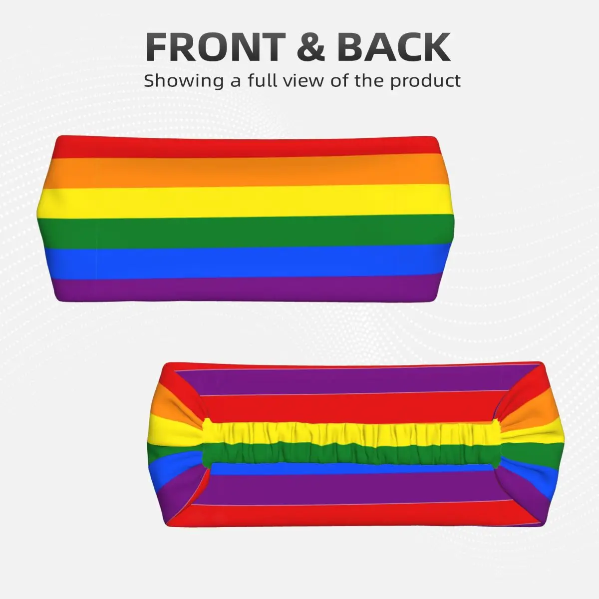 Custom LGBT Flag Sports Headbands for Cycling Non Slip Stretchy Gay Pride Rainbow Moisture Wicking Sweatband Men Women