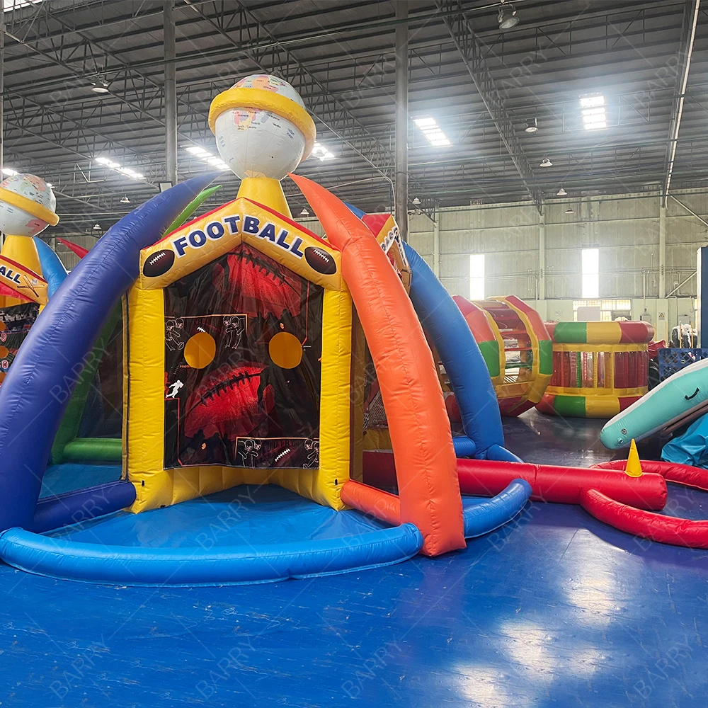 

Outdoor World Sport Interactive Game 4 or 5 in 1 Baseball Shootout Basketball Dart Board Inflatable Carnival Combo Sport Game