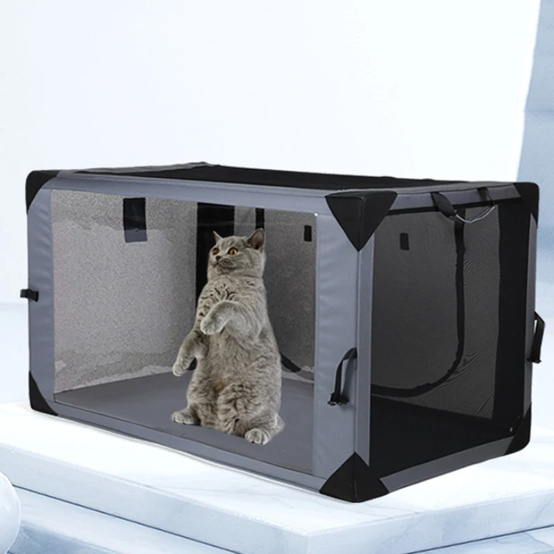 

Foldable Cat Nest with Breathable Four Sides for Cats To Carry Easy Interactive Pet Delivery Room Transparent Product