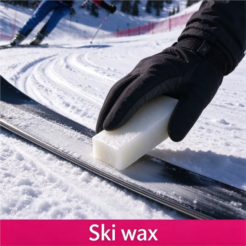 Ski Snowboard Base Lubricating Wax Kit, Winter Snow Accessory for Ski Maintenance