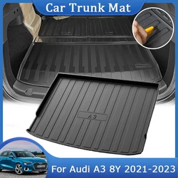 TPE Rear Trunk Mat For Audi A3 RS 3 S3 8Y Sportback 2021 2022 2023 Cargo Storage Floor Pad Tray Liner Rug Easy Clean Accessories