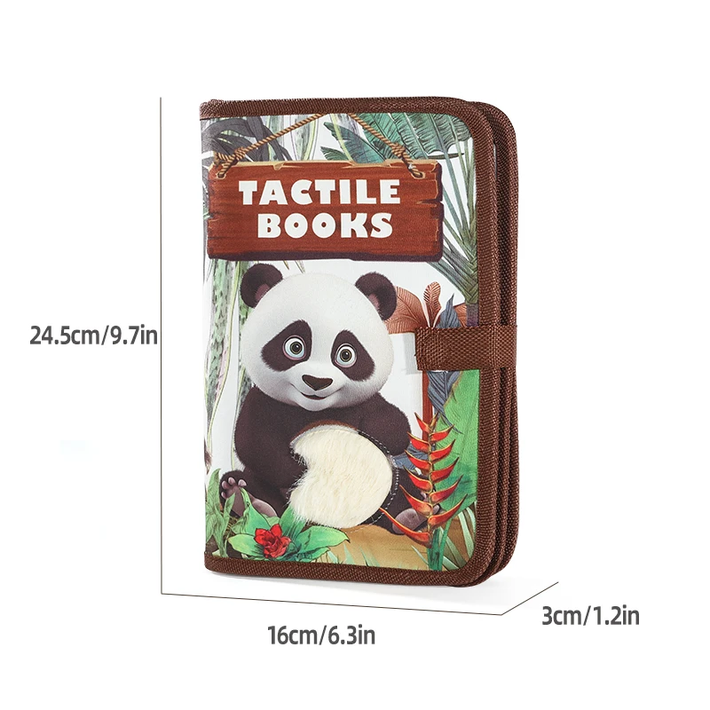 Interactive Animal Touch Book For Baby Early Learning Puzzle Cloth Storybook With Tiger Monkey Soft Baby Book Toys Gift