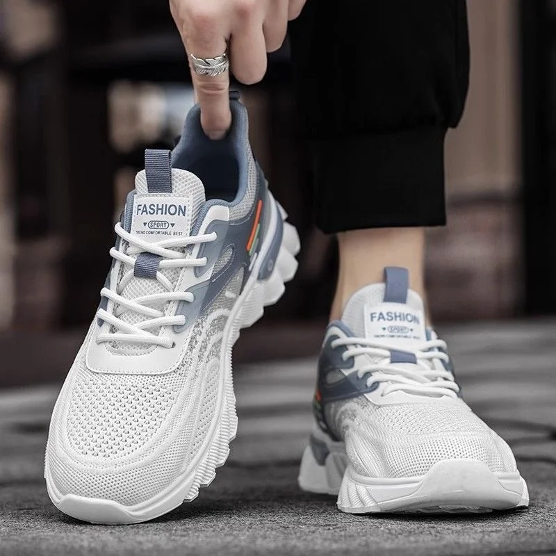 Men's Shoes Casual Breathable Knit Walking Shoes Comfortable Non-Slip Lightweight Sports Running Sneakers