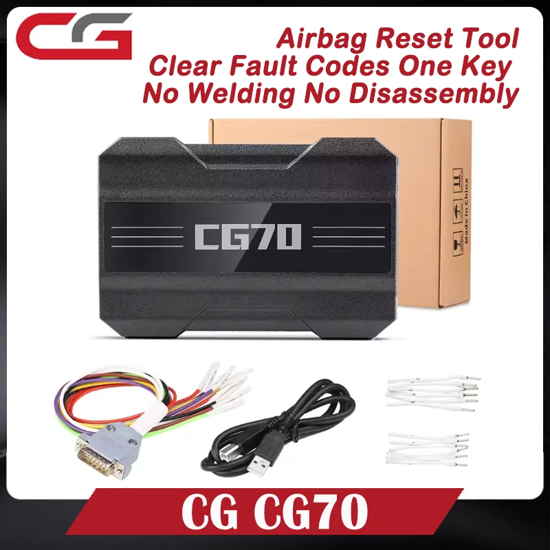CGDI CG70 Airbag Reset Tool One Key Clear Fault Codes No Welding No Disassembly Support CAN K/L SWCAN J1850 Protocol
