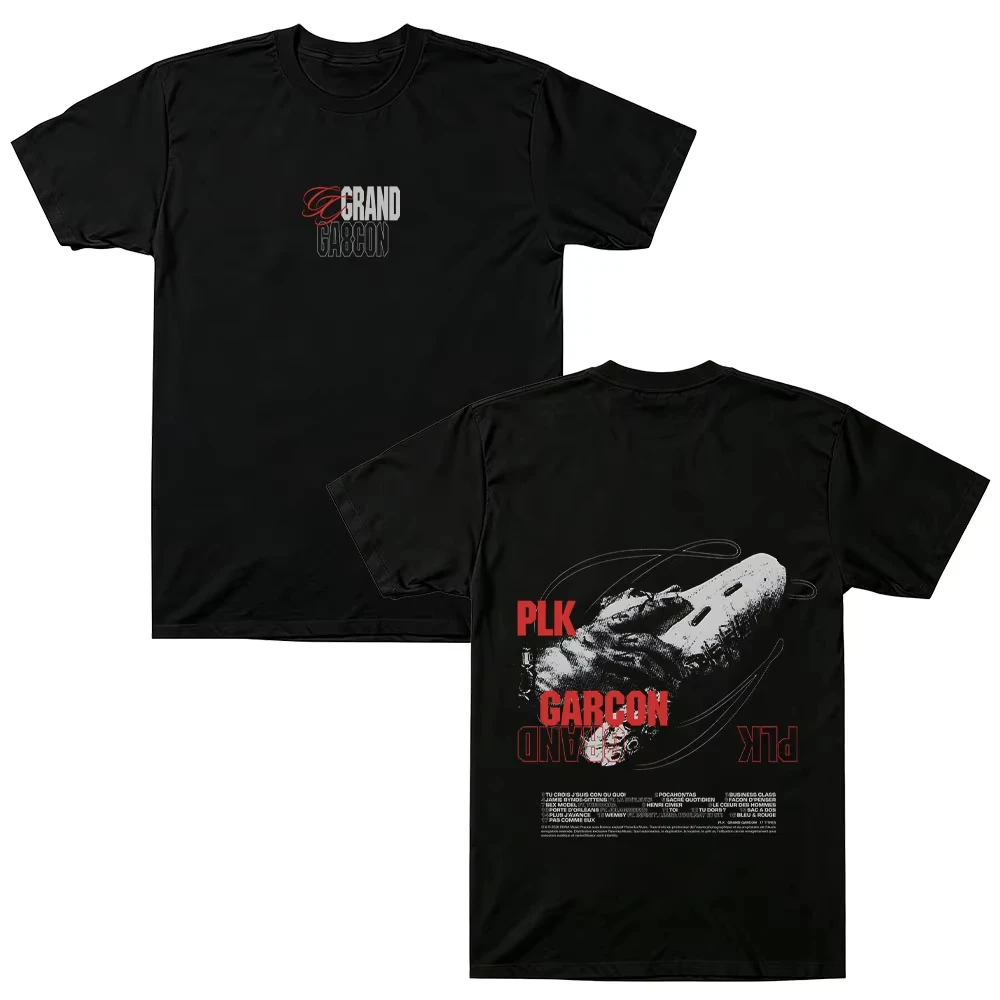 Pack CD Graphic Print T-shirt Gar PLK Rapper on Grand Rock Men Women Streetwear Summer New Tee O-neck Cotton Oversized Top