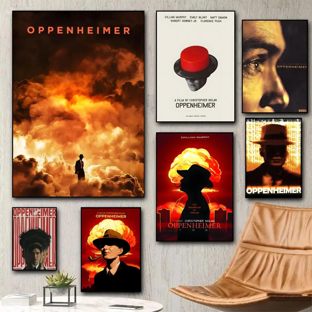 Oppenheimer Poster HD Wall Stickers Mural Self-Adhesive Decals Home Decor Bedroom Living Room Gift Idea