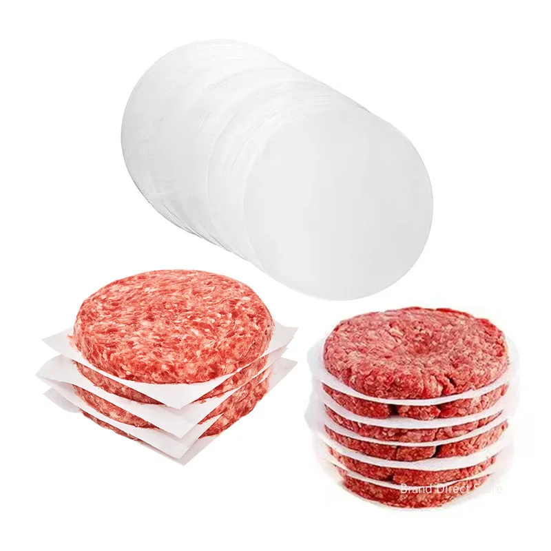 100/500 Stück 11 cm Hamburger-Patty-Papier, Wachspapier zum Separaten gefrorener gepresster Patty-Papier für Burger-Patty-Papier