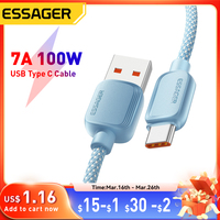 Essager 7A 100W USB Type C Cable For Huawei Honor 88W PD Fast Charging Charger USB A Data Cord Cable For Xiaomi Oneplus Samsung