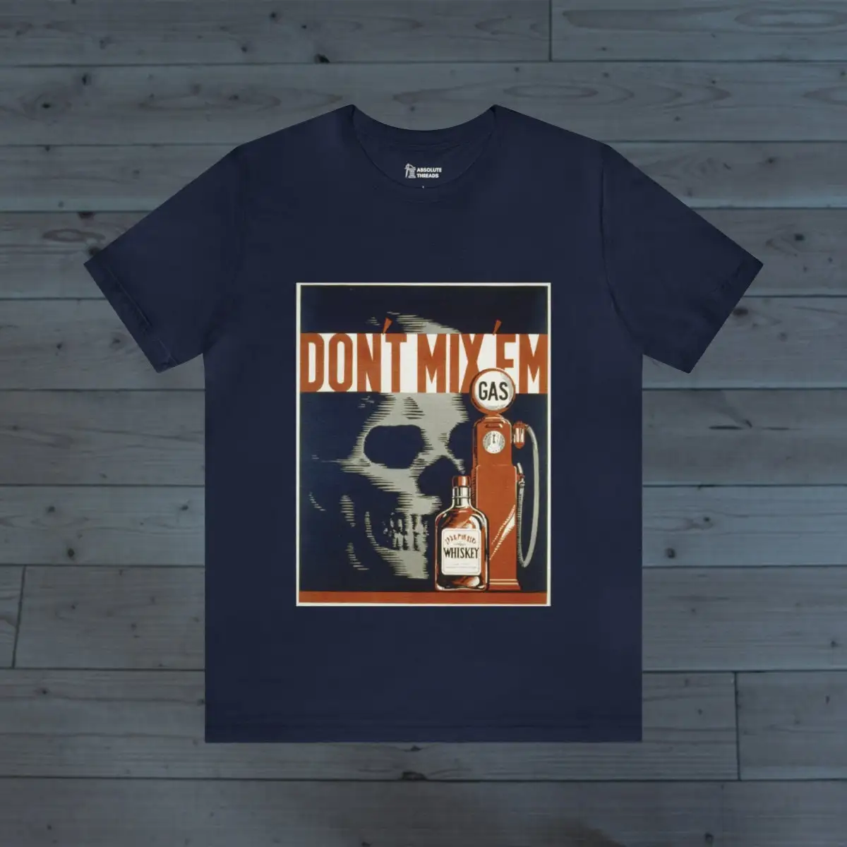 Don'T Mix Em T Shirt Old Poster Campaign Dont Cool Rock Music Skull