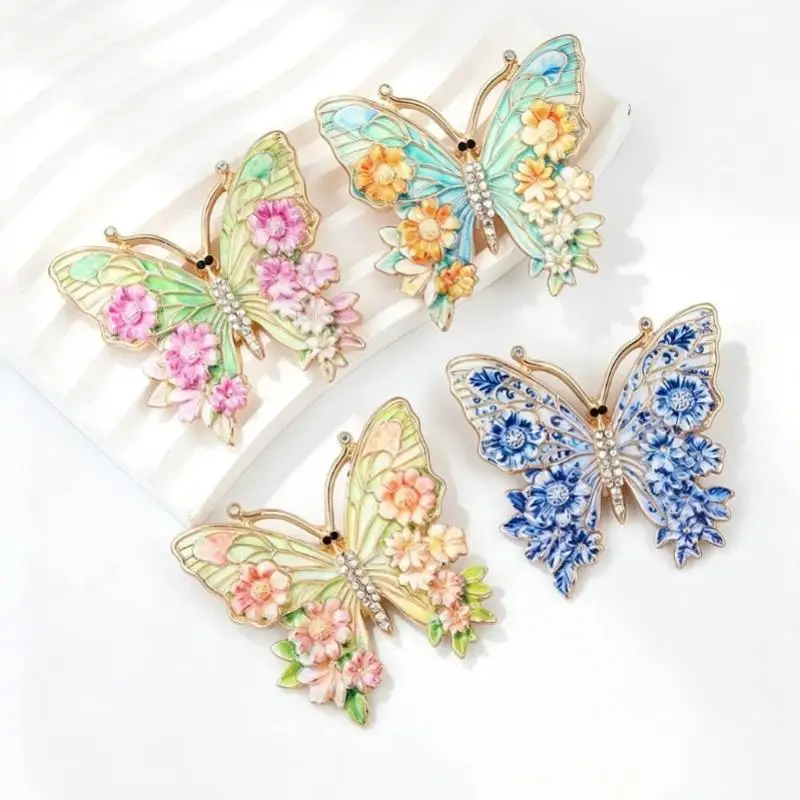 Enamel Painted Butterfly Brooches Insect Pin For Men Women Jewelry Accessories Wedding Holiday Party Gift