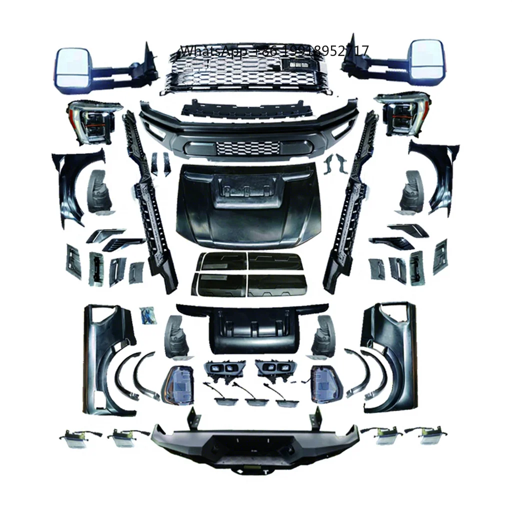 Kit de Carrocería Facelift para Ranger 2012-2020 a F150 2022 con Espejos Laterales y Parachoques Trasero para Ranger Raptor Camioneta JJ448
