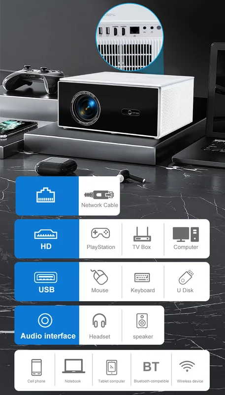 Projetor ThundeaL TDA7W Full HD 1080P 2K 4K — foto 6