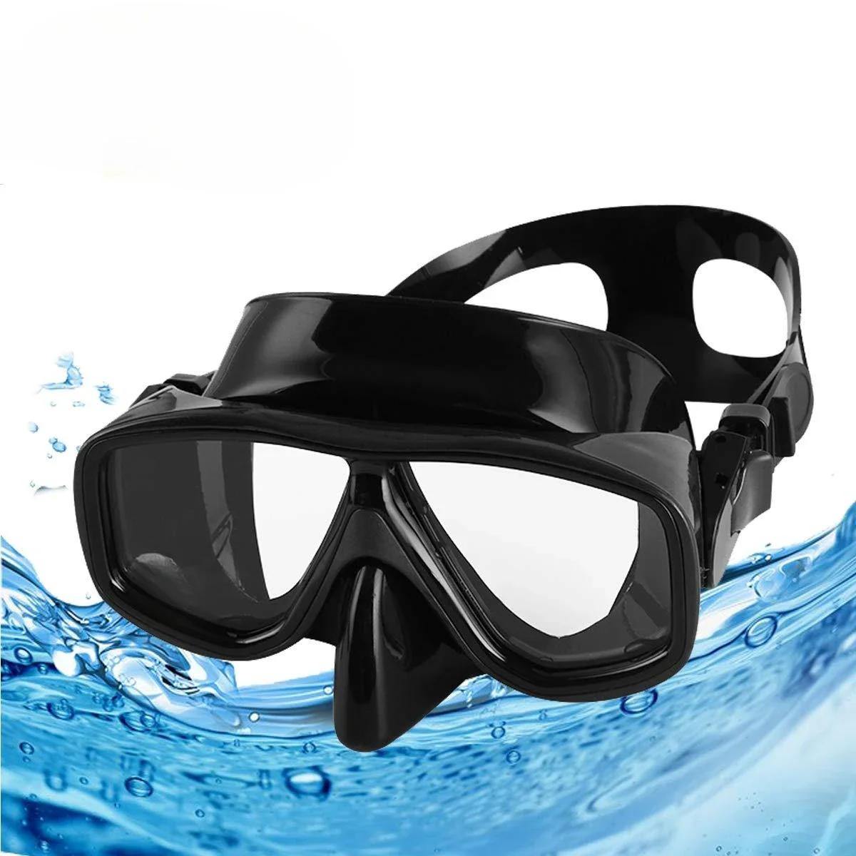 Snorkeling set Tempered glass diving goggles Full dry breathing tube set Adult large frame