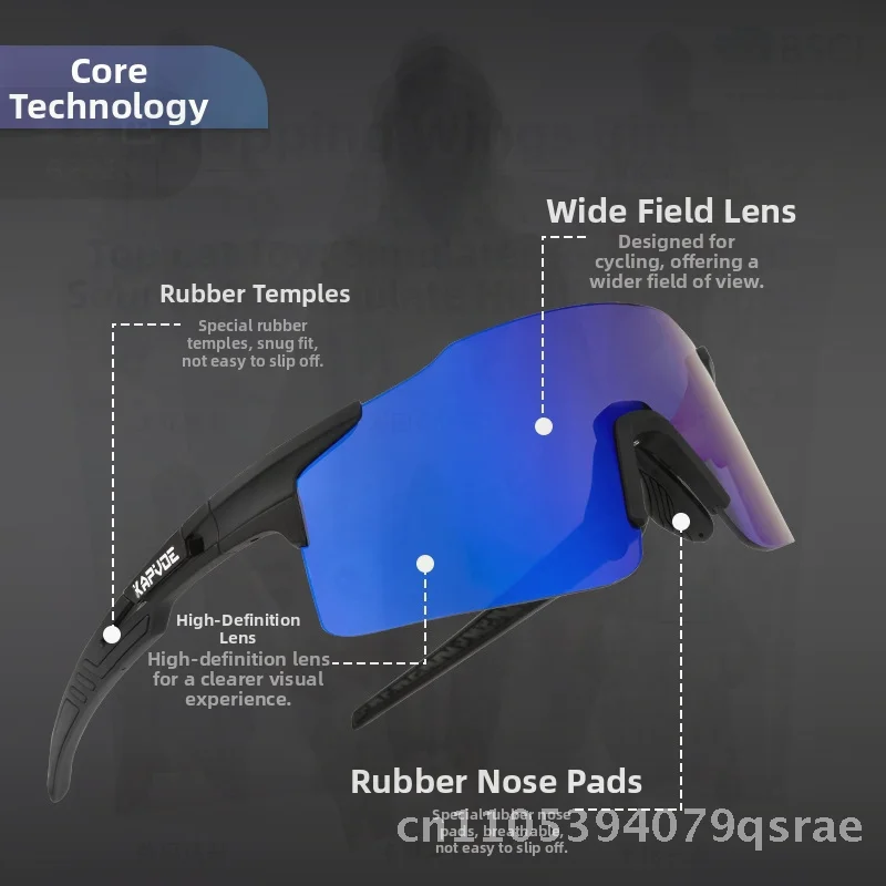 

Kapvoe Unisex Color Changing Sports Sunglasses TR90 Frameless Riding Goggles Adjustable Nose Pads Dazzling Colors for Men And