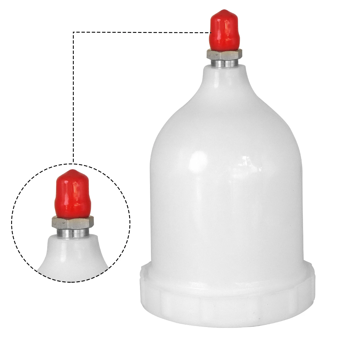 La tazza professionale della tramoggia del vaso di vernice di plastica 600ml per GFG per la Pistola a spruzzo TT sostituisce gli accessori