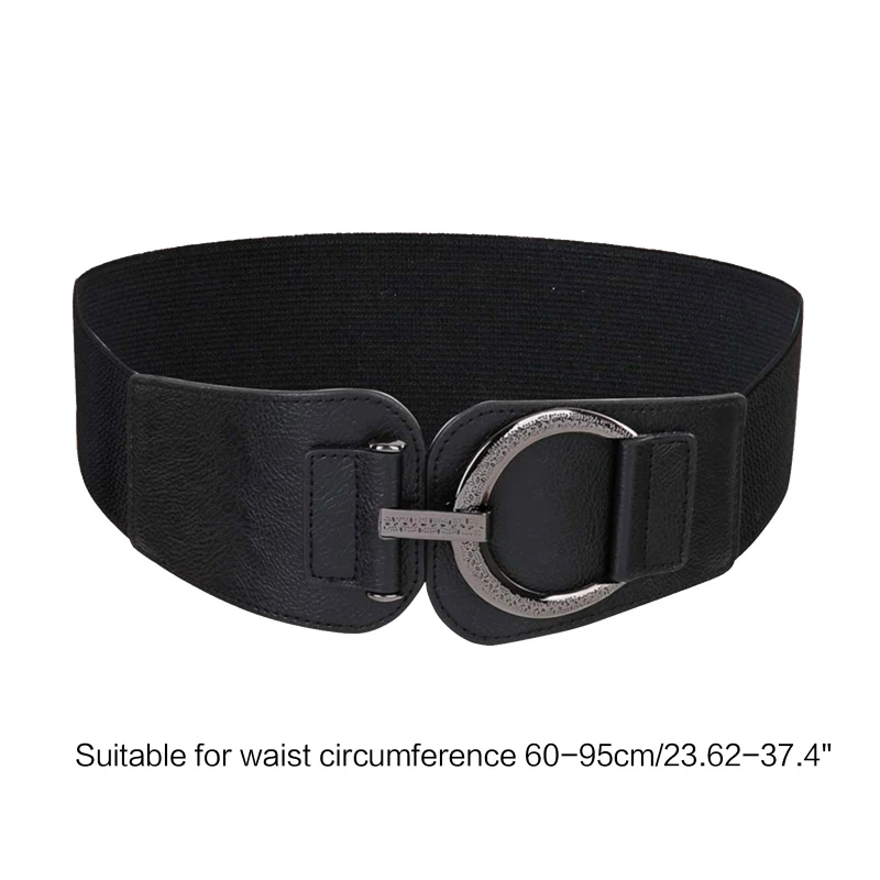 Women Skinny Waist Belt for Dresses Retro Elastic Ladies Waist Band Solid Color M6CD