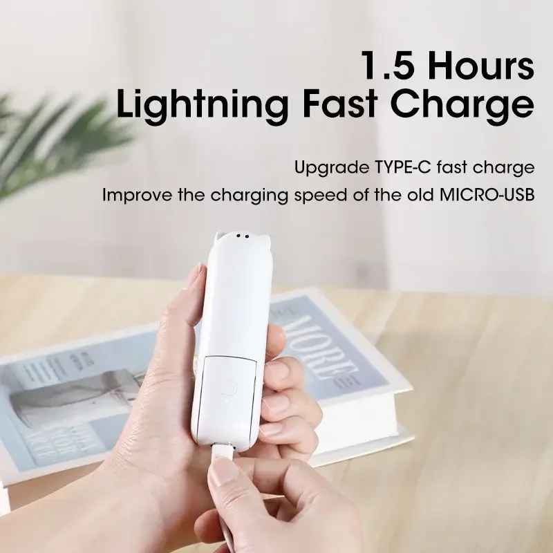 2000mAh Mini Fan Portable Fan USB Rechargeable Handheld Desktop Fans Quiet Foldable Office Home Handy Power Bank Air Cooler images - 6