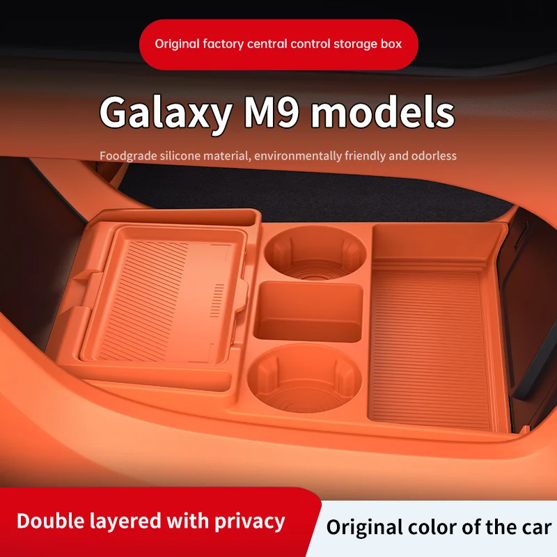 

2025 для Geely Galaxy M9 GEA Evo, силиконовая центральная консоль ниже ящика для хранения, органайзер с центральным управлением, коврик для автомобиля Interio