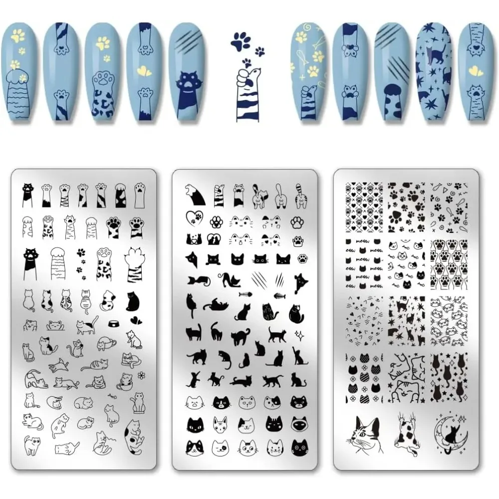 3Pcs Cute Cat Nail …