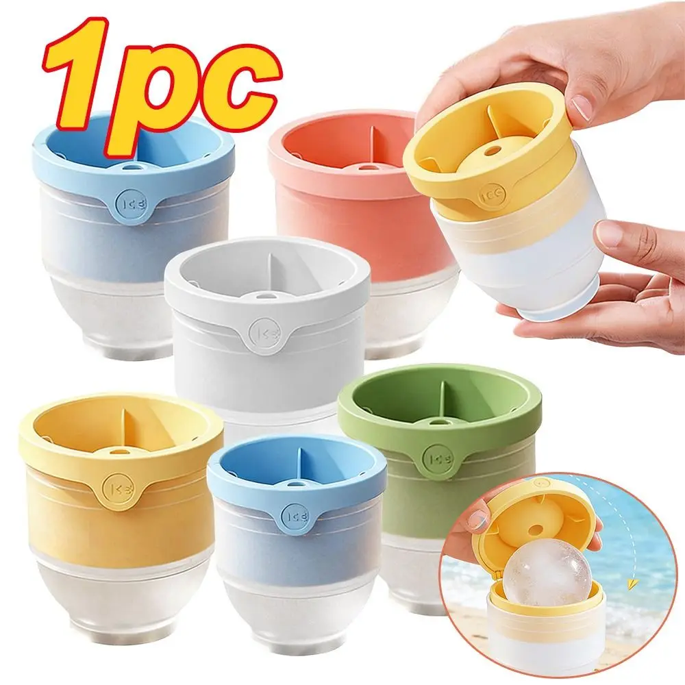 Mini Reusable Ice Ball Mold Spherical Silicone Ice Cube Mold With Lid Ice Tray Summer DIY Refrigerator Freeze Ice Maker