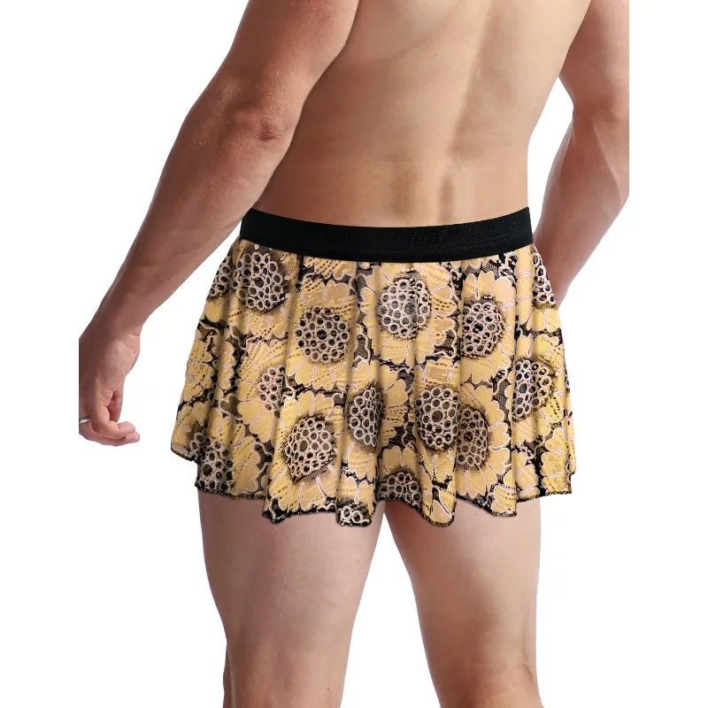 Unisex Pleated Mini Skirt with Elastic Waist