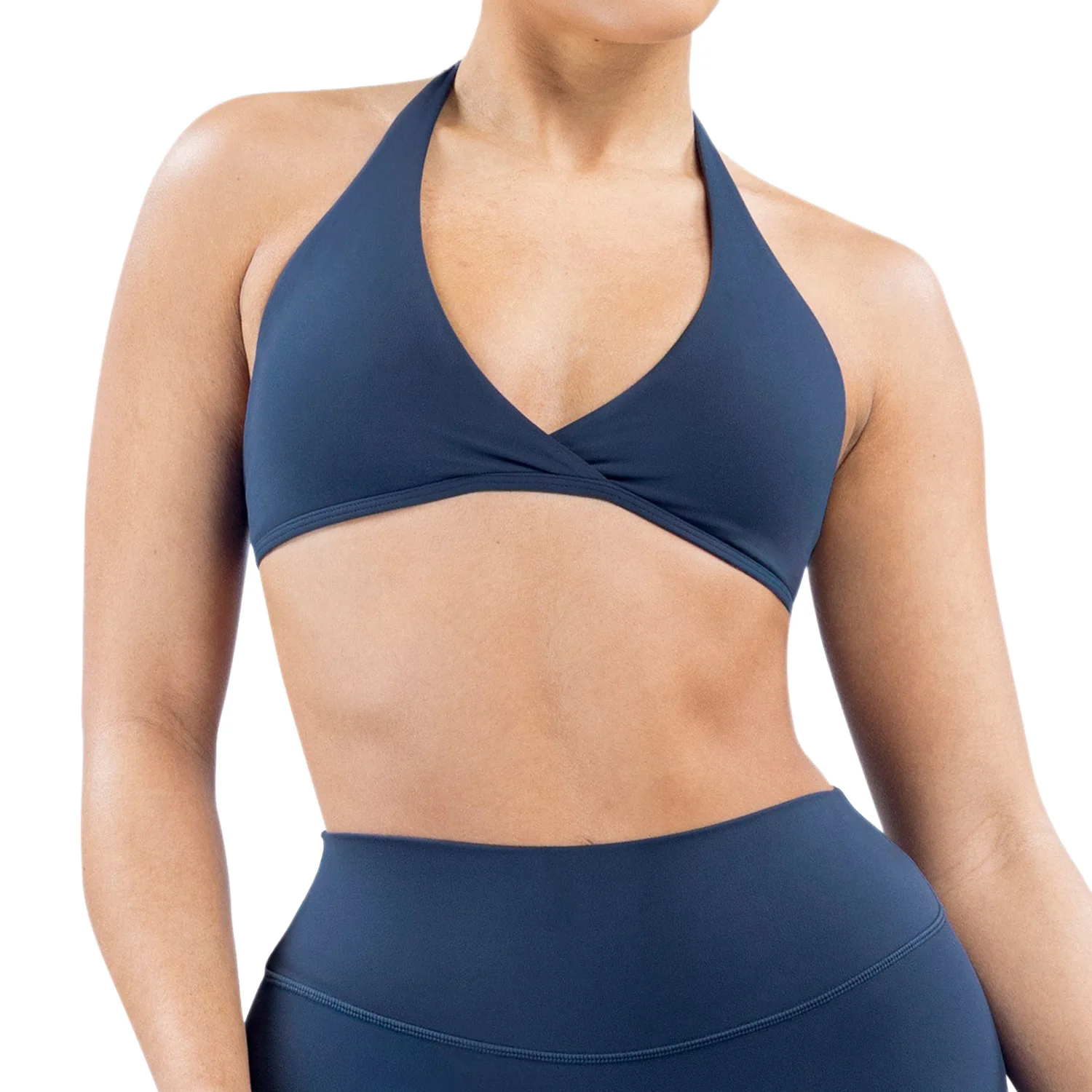 Patchwork polished yoga bra neck hollow back tight sports underwear cycling running fitness top