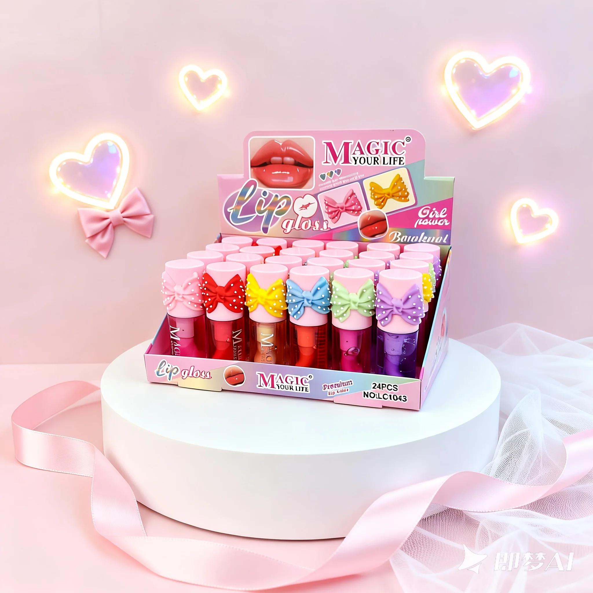 24 brillos labiales lindos para niñas, tinte labial hidratante de larga duración, regalos para fiestas de maquillaje