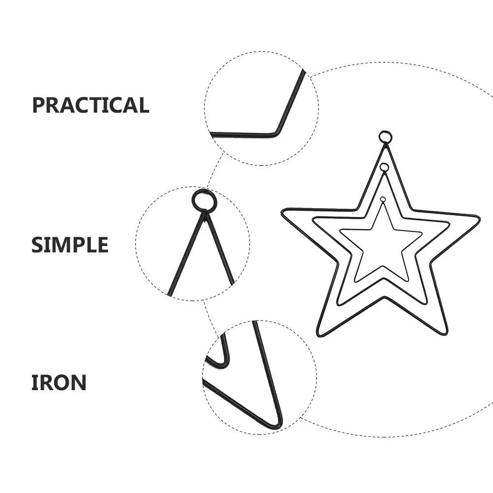 

3pcs Iron Wreath Frames Shaped Garland Frame Dreamcatcher Making Supplies Diy Christmas Decorations Wall Hanging Craft Iron