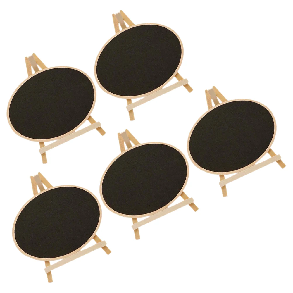 

5pcs Vertical Writing Board Mini Chalkboard Standing Boxwood Office Sign Tabletop Decor Craft Supplies Wedding Favors Restaurant