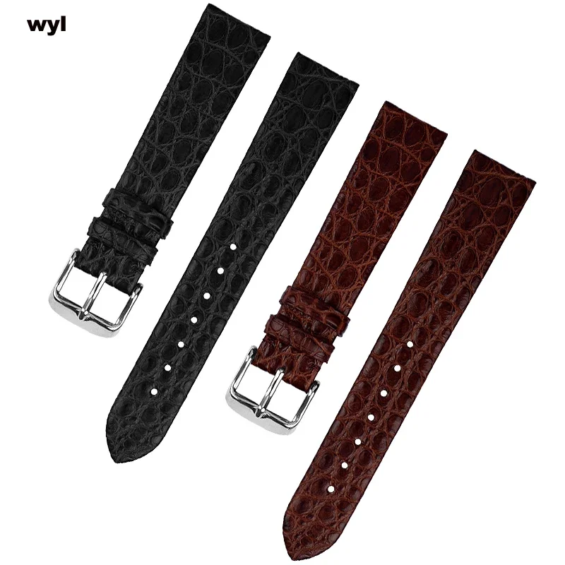 Ultra thin crocodile watch strap crocodile watchband watch chain man's woman's wristband pin buckle 12 13 14 16 18 19 20 21 22mm