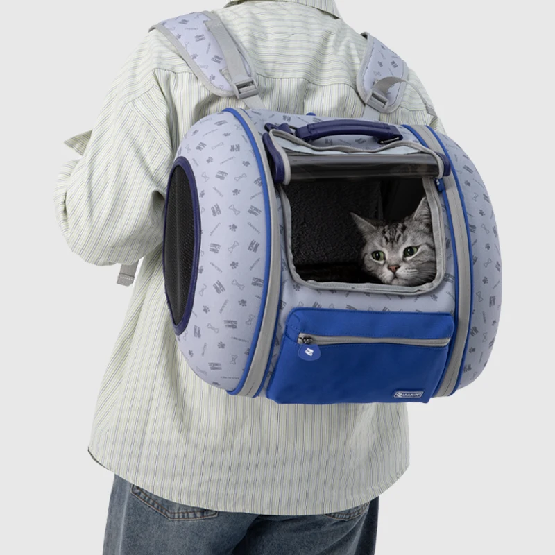 

Large Capacity Expandable Pet Carrier Backpack Portable Shoulder Cat Schoolbag with Zipper Closure for Cats and Dogs