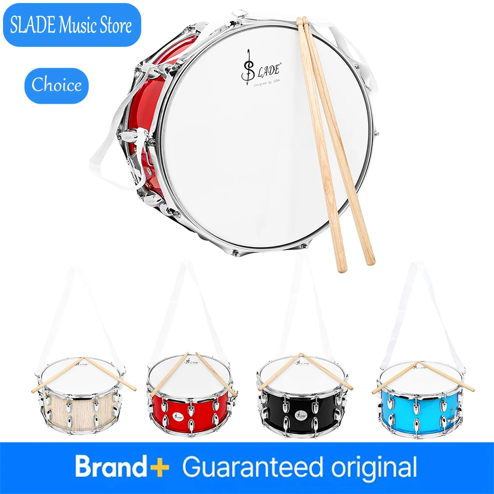 

Барабанная установка SLADE Snare Drum Set 14x8 дюймов, перкуссионный инструмент с палочками, ремнем для переноски и ключом для барабана, для студентов и начинающих.