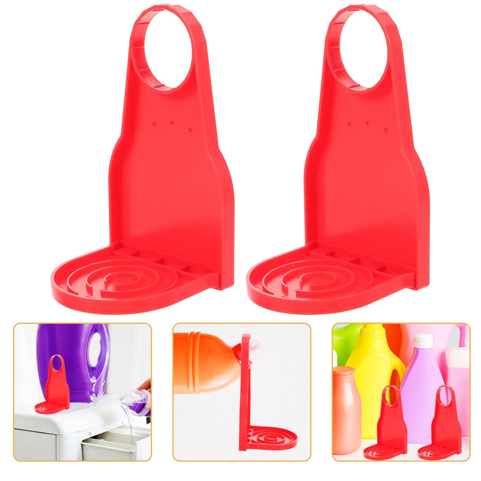 

2Pcs Plastic Drip Catcher Laundry Tool Detergent Cup Holder Black