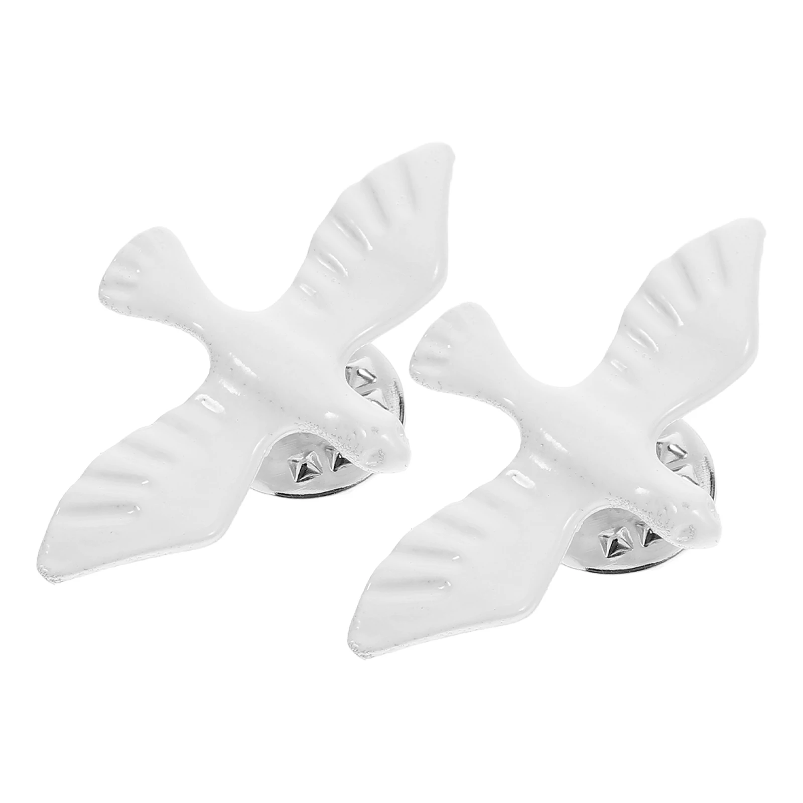 

2pcs Lapel Pins Dove Symbol Peace Breastpin Catholic Communion Accessories Religious Badge Faith Pin Bird Set Miniature Dove Pin