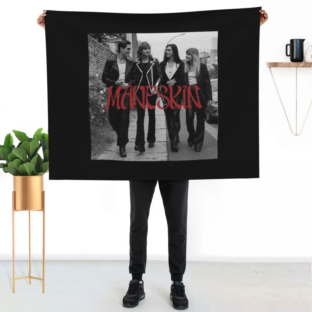 Maneskin Throw Blanket heavy to sleep warm winter Decorative Beds halloween Personalized Gift funny gift Blankets