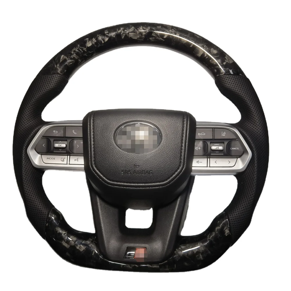 

Руль из углеродного волокна Upgrade300 GR Style для Toyo LAND CRUISER LC79 LC76 LC70, черный руль из кованого углеродного волокна