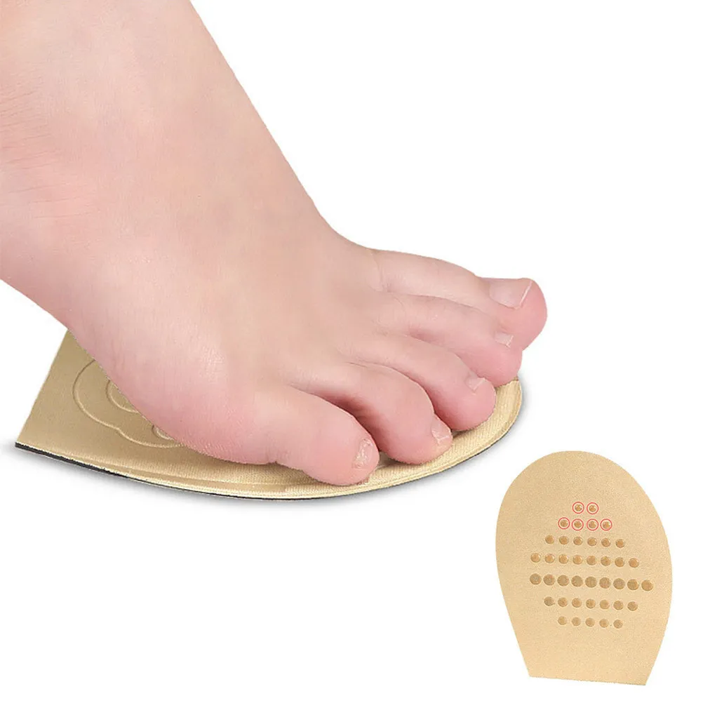 

4Pairs Shoe Adhesive Pads Forefoot Support Cushions Absorb Impact Prevent Blisters Half Insoles for Standing Long Hours Daily