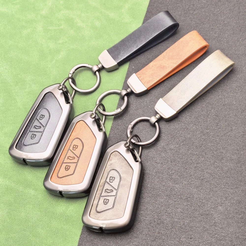 Zinc Alloy Leather Key Case for Skoda Octavia 4 A8 MK8 For Seat Leon Fr Mk4 Cupra Formentor 2023 accesorios For VW Golf 8 ID4