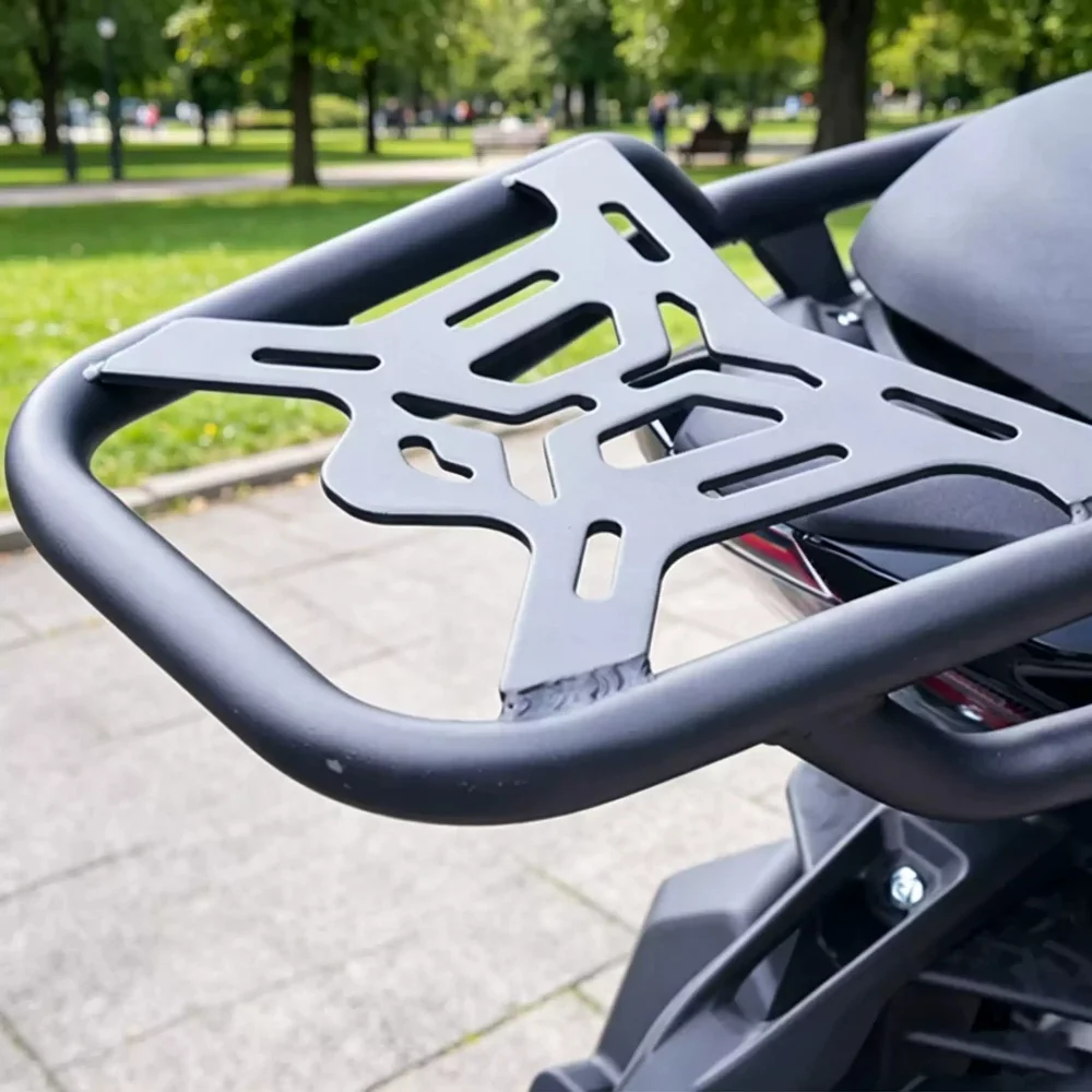 Carbon steel rear luggage rack/top box bracket for ZONTES 150V (includes foldable backrest/lumbar support).