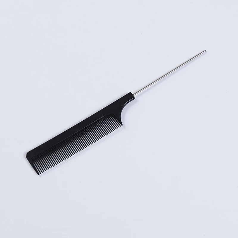 21CM Hairdresser Cutting Hair Comb, Anti-Static Carbon Fiber Comb Tony Cover Comb Pointed Tail Steel Needle