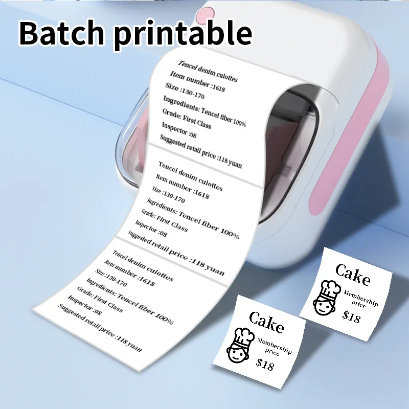 B3 Thermal Label Printer Home Small Bluetooth Portable Label Printer 57mm Adhesive Printing Paper Label Printer